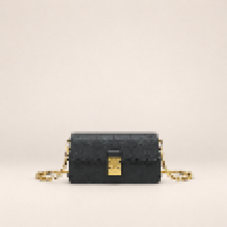 Monogram Wallet On Chain Bag – Women's Mini Crossbody Purse with Chain Strap