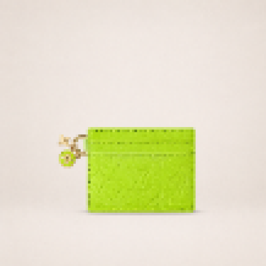 Women’s Embossed Leather Card Holder Wallet with Key Ring – Slim Minimalist Pocket Purse for Everyday Carry