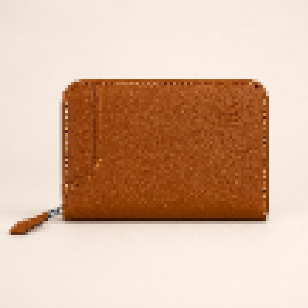 Minimalist Card Wallet with Zipper Closure for Daily Use