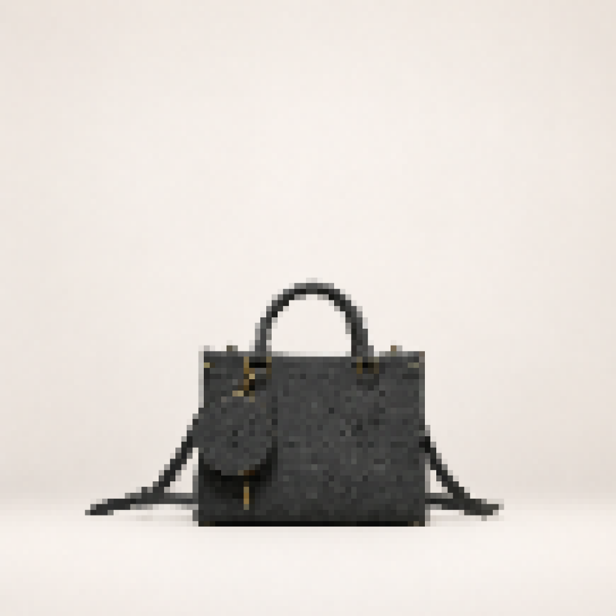 Embossed Monogram Satchel Bag – Women's East-West Crossbody Handbag with Removable Pouch