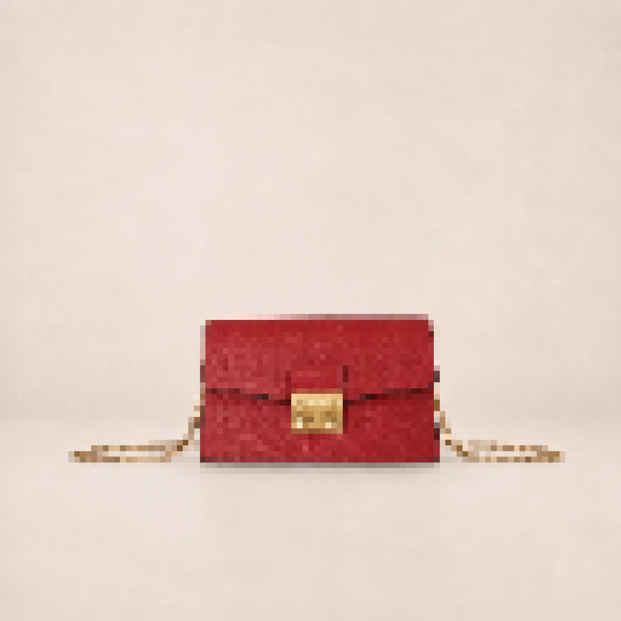 Women’s Embossed Leather Crossbody Clutch Bag with Chain Strap – Elegant Mini Shoulder Purse for Daily & Party Style