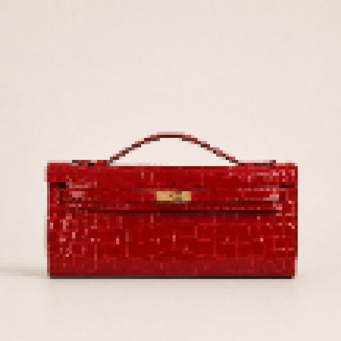 Structured Pochette Clutch Bag with Shoulder Strap for Evening Carry