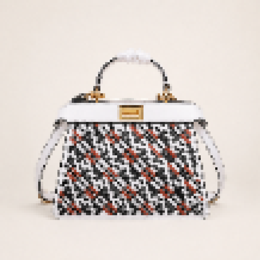 Luxury Woven Mini Top Handle Crossbody Bag – Structured Leather Satchel with Detachable Strap