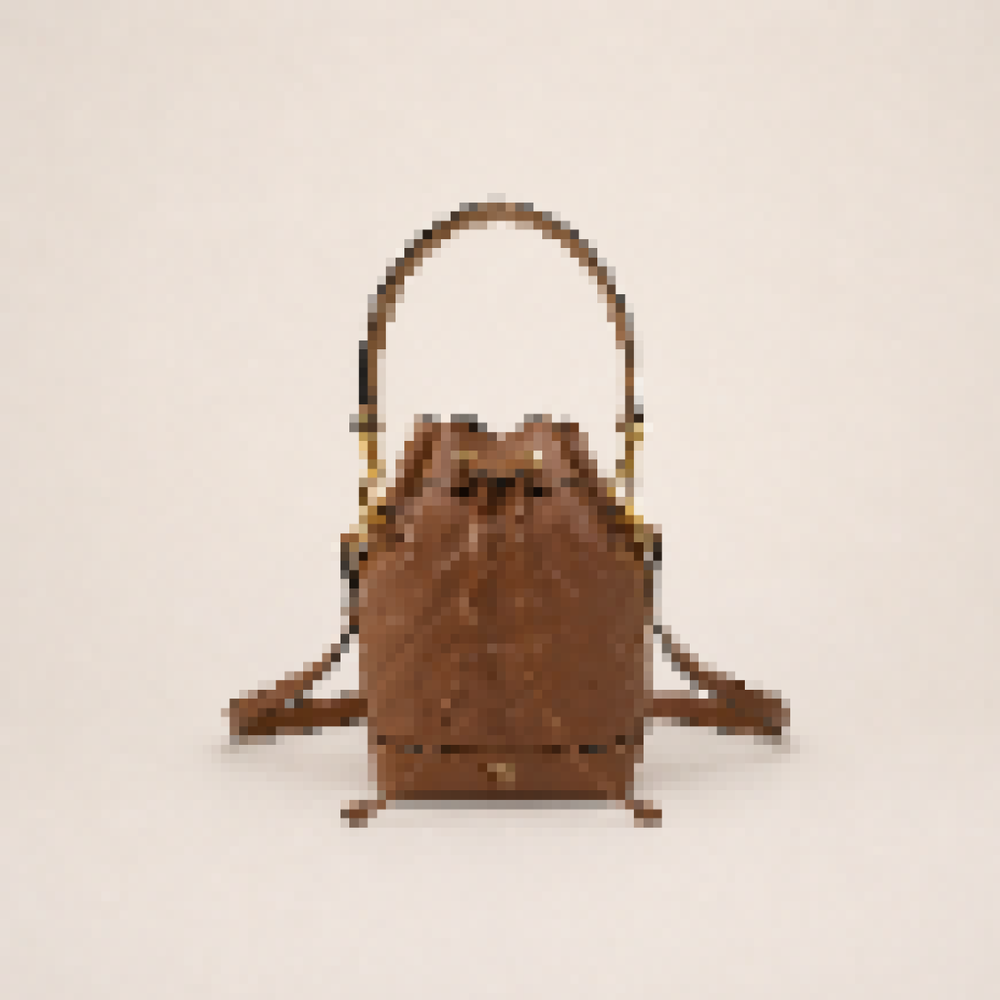 Mini Bucket Bag with Drawstring Closure and Top Handle for Everyday Use