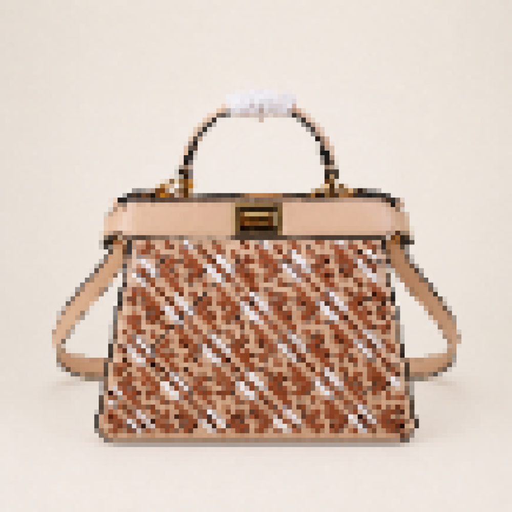 Luxury Woven Mini Top Handle Crossbody Bag – Structured Leather Satchel with Detachable Strap