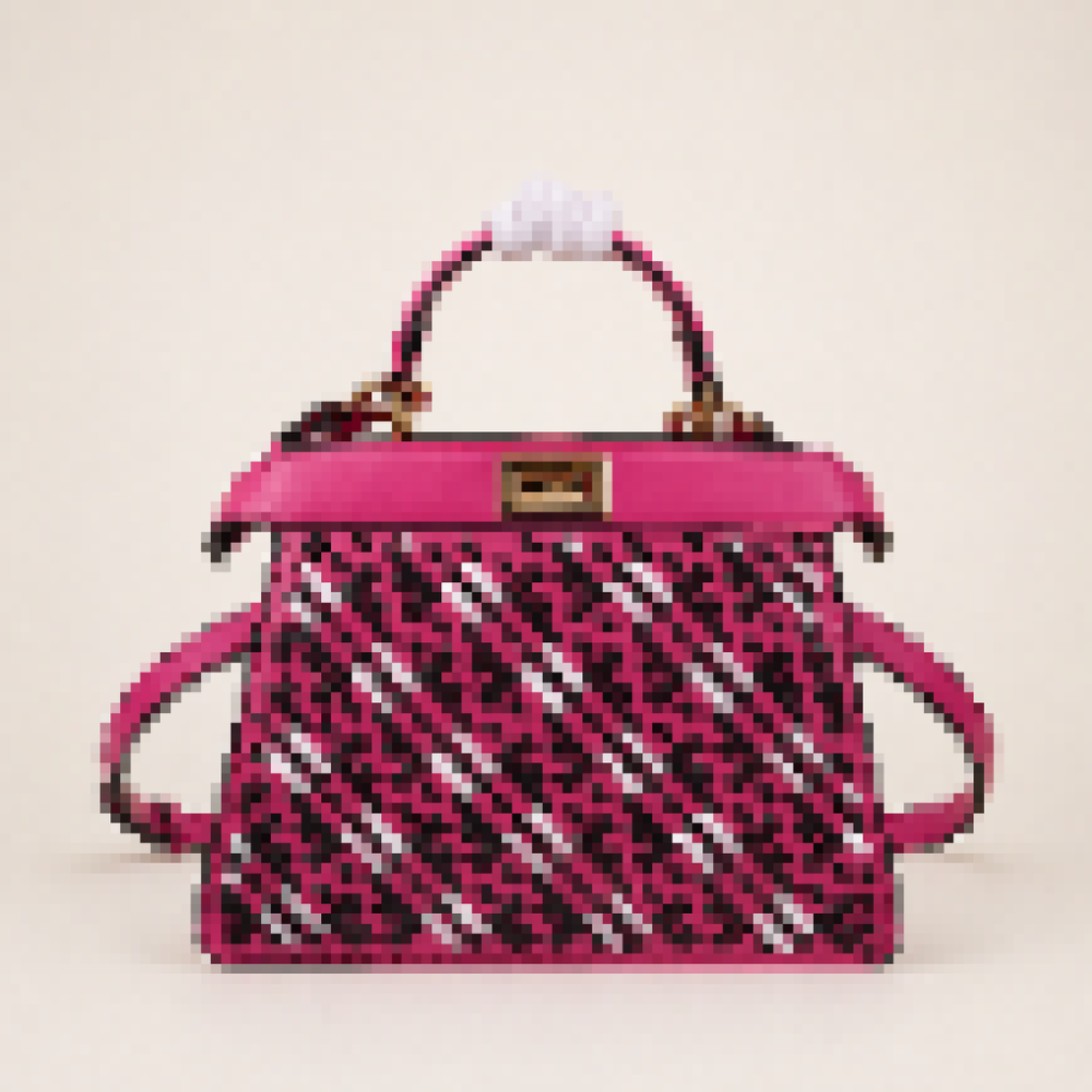 Luxury Woven Mini Top Handle Crossbody Bag – Structured Leather Satchel with Detachable Strap