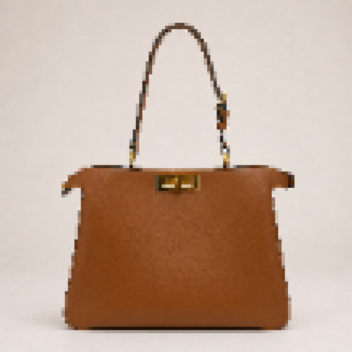 Structured Top Handle Satchel Crossbody Bag with Turn-Lock Closure for Everyday Use