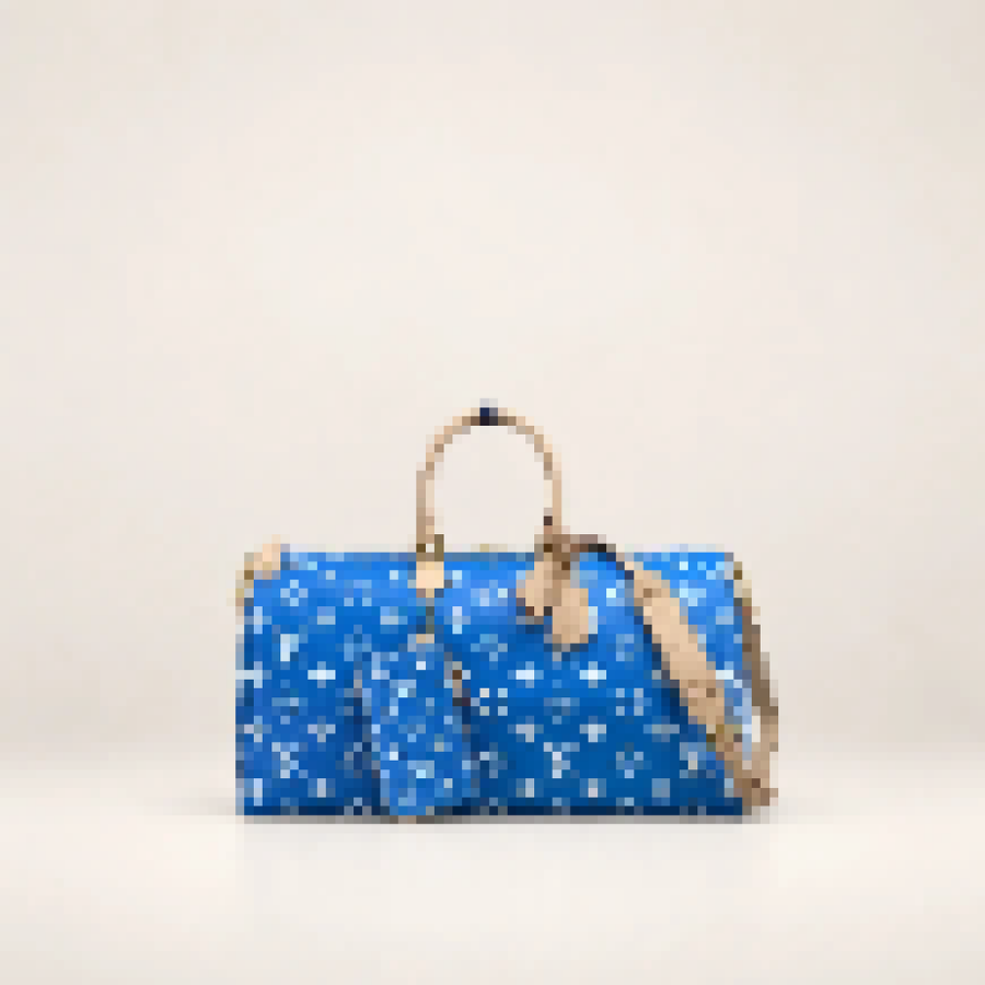 Monogram Travel Duffel Bag – Spacious Weekender Shoulder Bag with Adjustable Strap