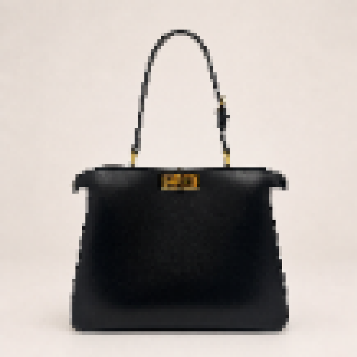 Structured Top Handle Satchel Crossbody Bag with Turn-Lock Closure for Everyday Use