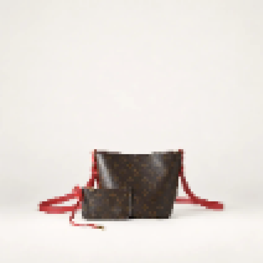 Monogram Bucket Bag – Women's Small Crossbody Handbag with Removable Zip Pouch