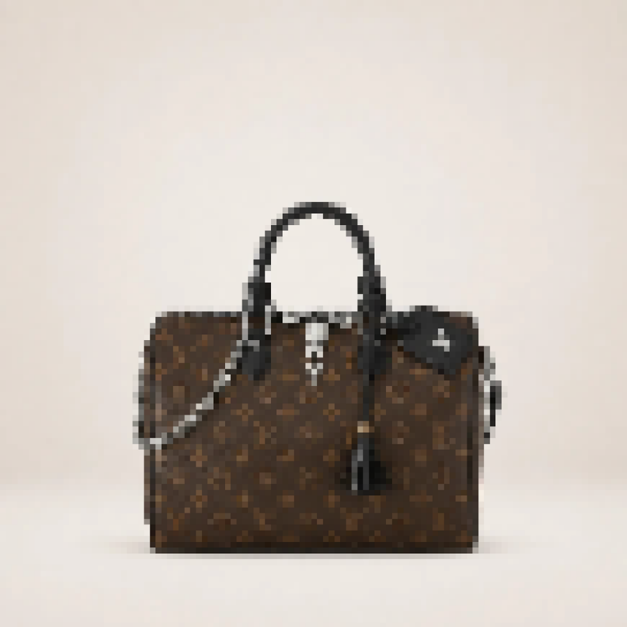 Crafty Monogram Handbag – Women's Top Handle Shoulder Bag with Spacious Interior