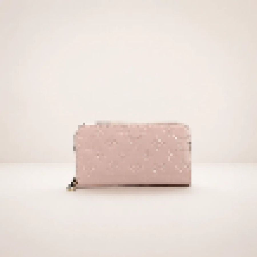 Luxury Embossed Leather Zip Wallet Clutch for Women – Slim Long Wallet with Multiple Compartments