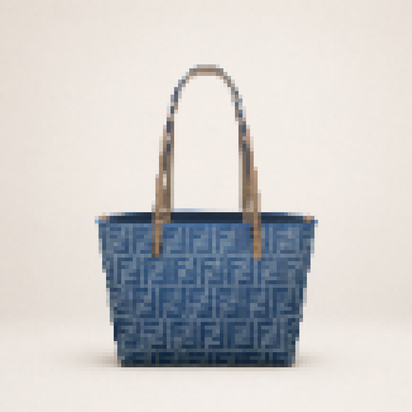 Compact Denim Shoulder Tote – Structured Everyday Carryall Bag