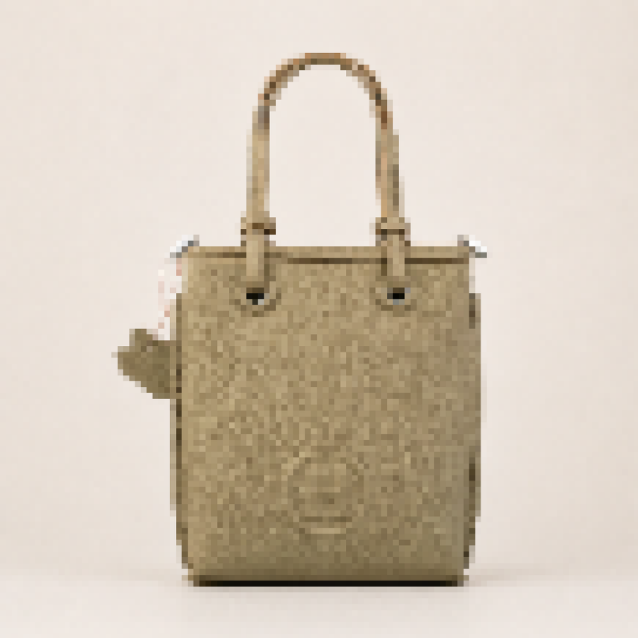 Mini Structured Shopping Tote Bag with Adjustable Crossbody Strap