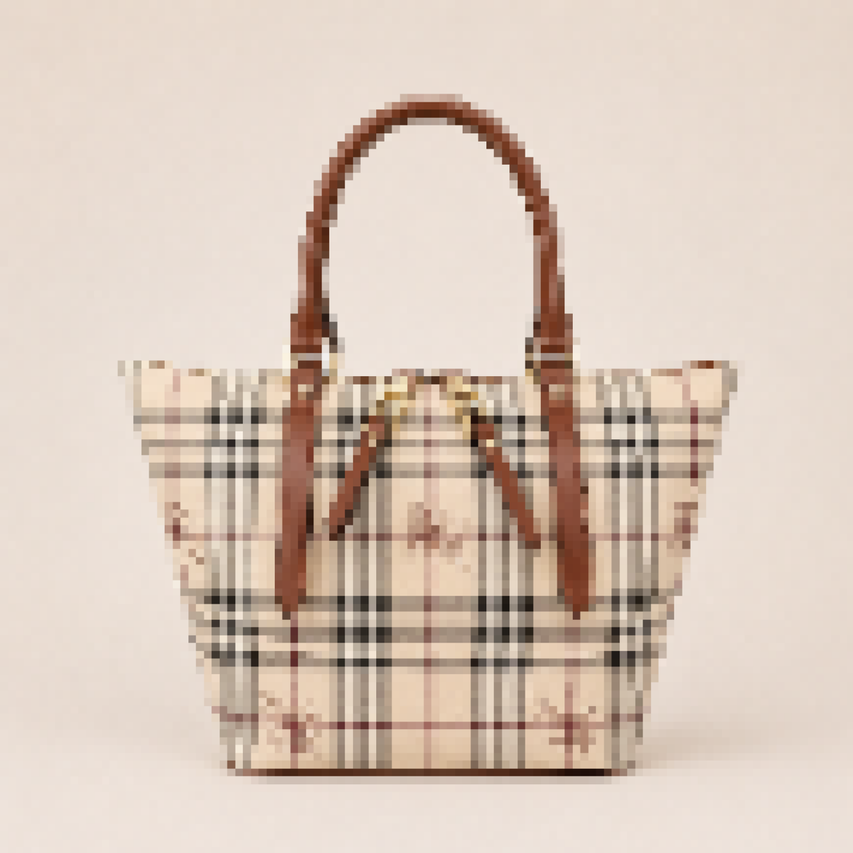 Spacious Plaid Tote Bag for Commuting & Everyday Use