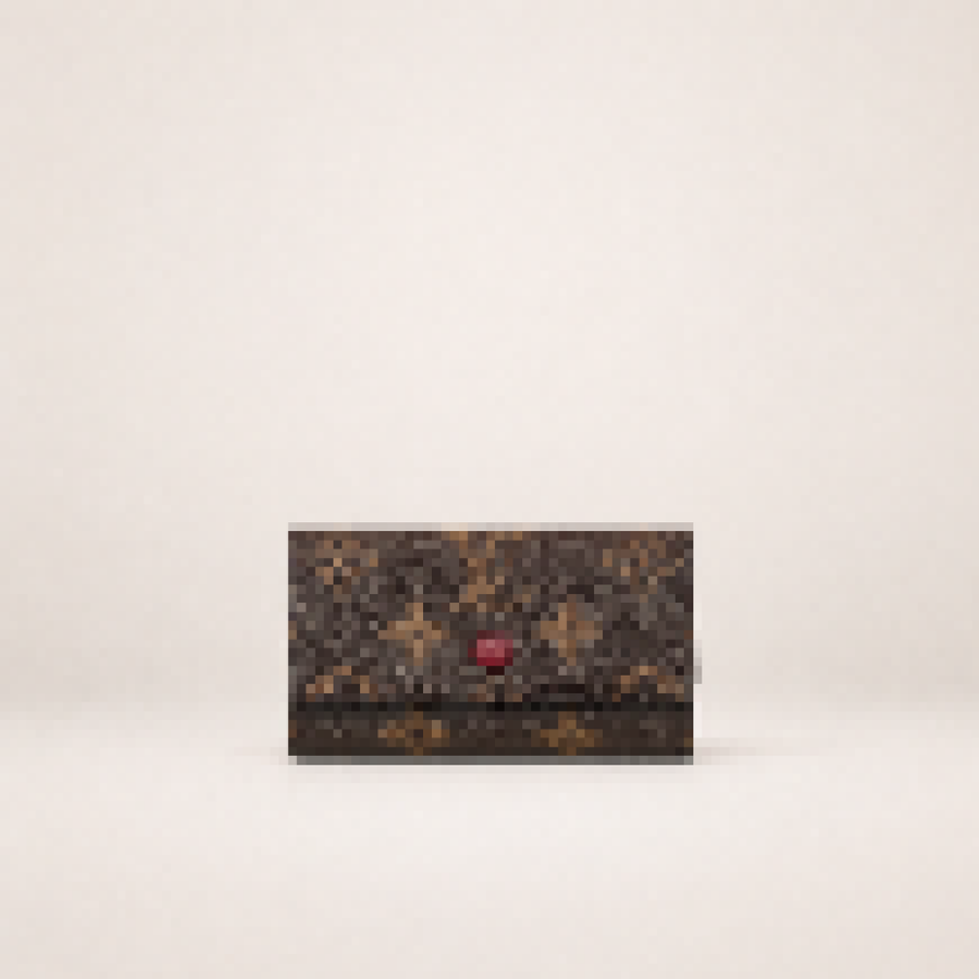 Classic Monogram Key Holder Wallet with Snap Closure for Everyday Carry