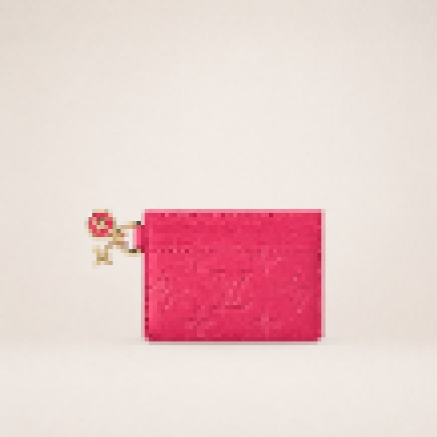Women’s Embossed Leather Card Holder Wallet with Key Ring – Slim Minimalist Pocket Purse for Everyday Carry