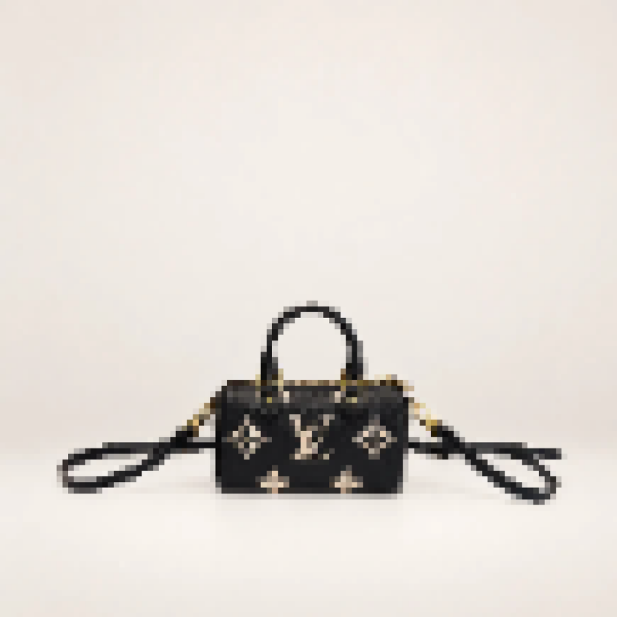 Monogram Mini Top Handle Bag – Women's Crossbody Purse with Compact Everyday Design