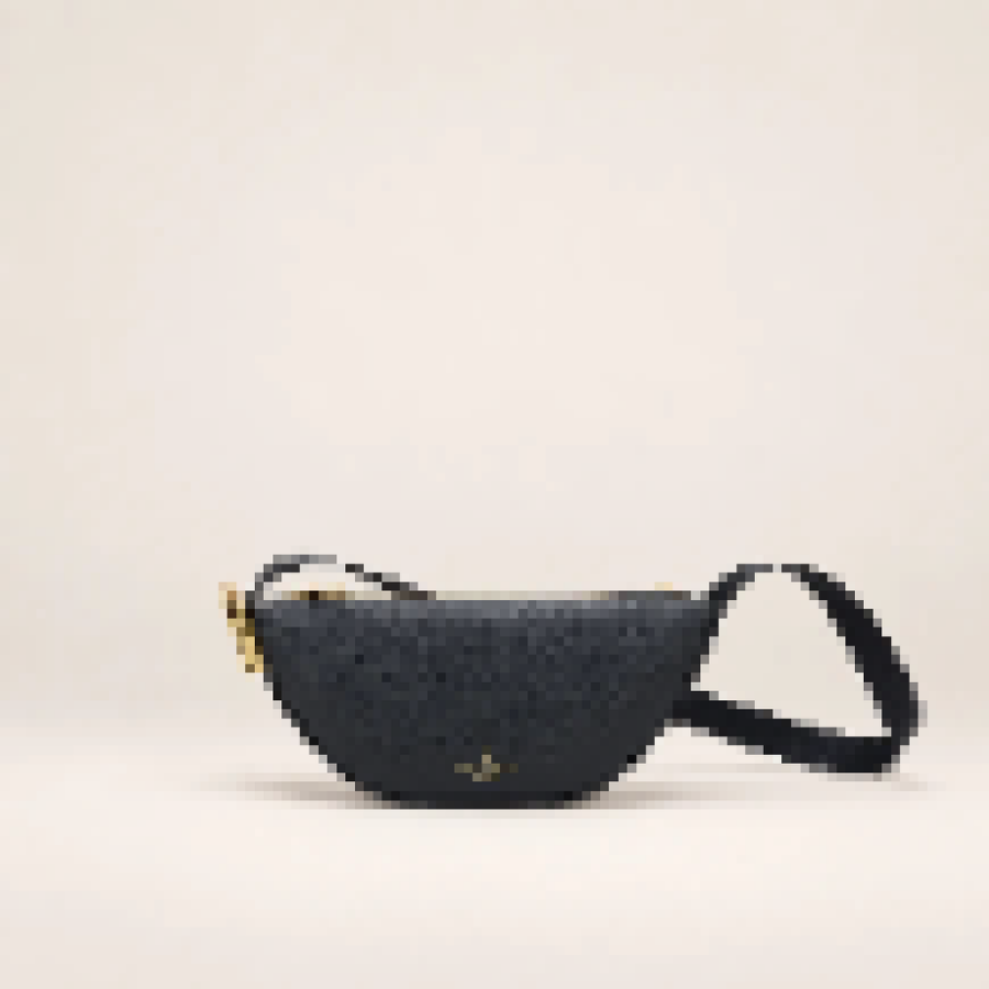 Minimalist Crescent Belt Bag – Women's Compact Crossbody Sling Purse for Everyday Essentials