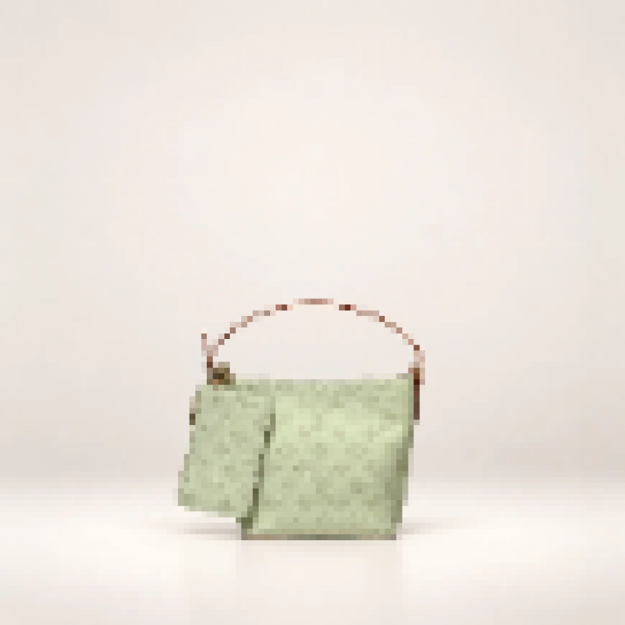 Printed Canvas Mini Handbag – Women's Top Handle Bag with Matching Pouch