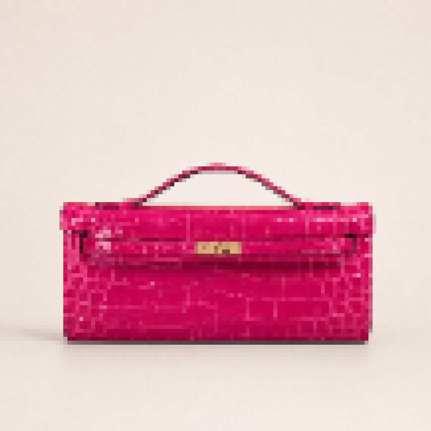 Structured Pochette Clutch Bag with Shoulder Strap for Evening Carry