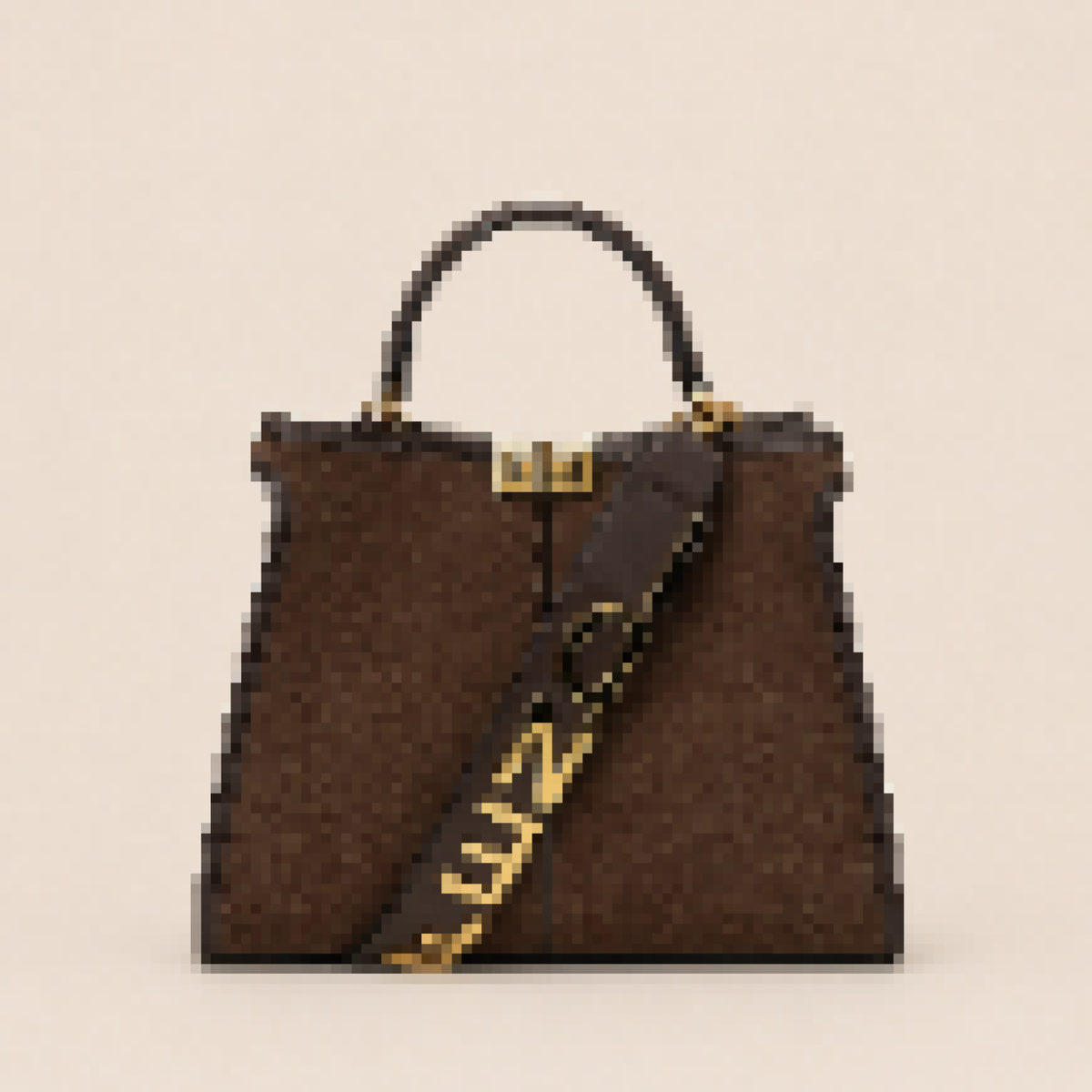 Structured Mini Tote Bag with Top Handle and Lock Closure for Everyday Use