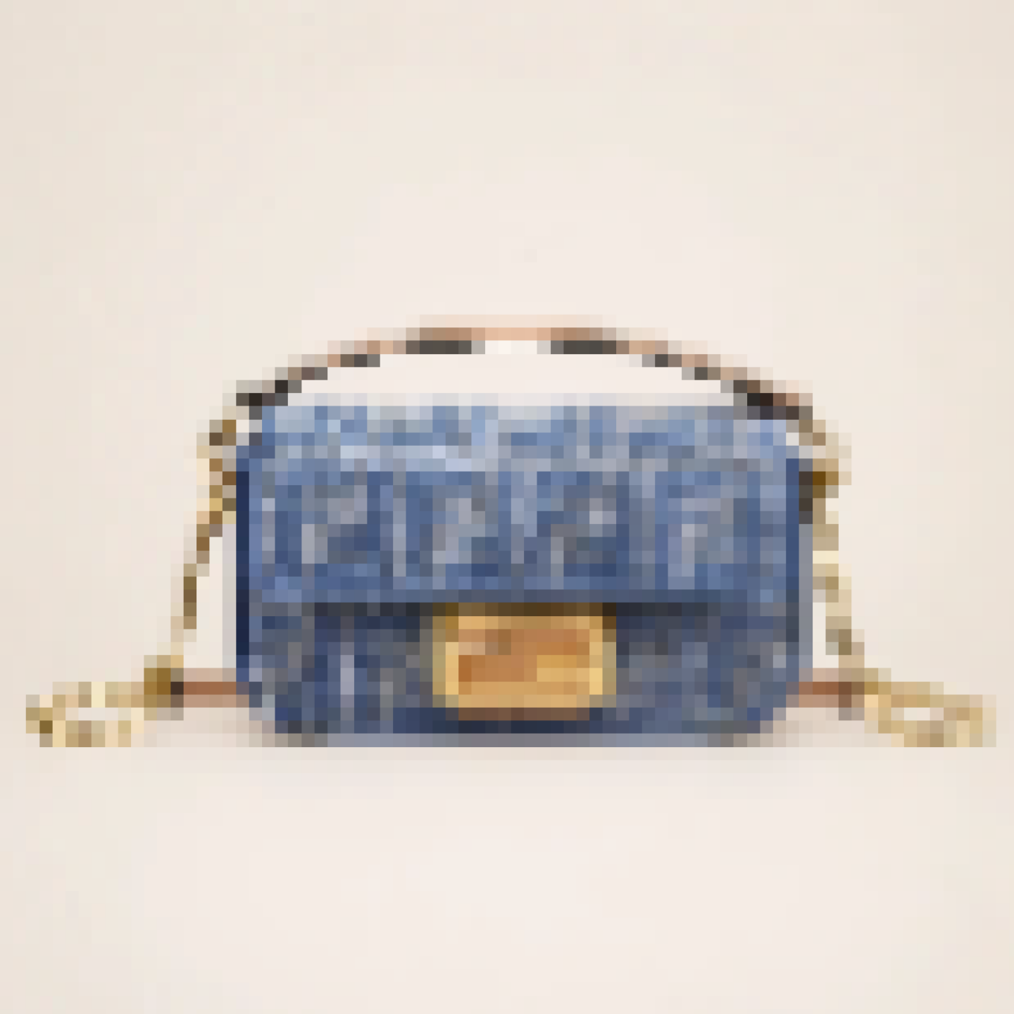 Mini Baguette Shoulder Bag with Chain Strap and Top Handle for Everyday Use