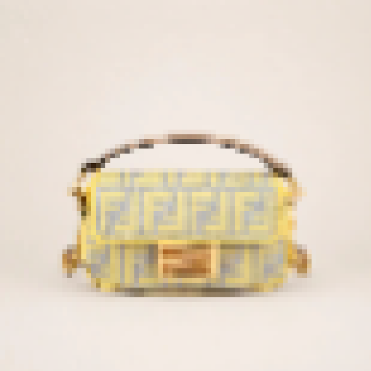 Mini Baguette Shoulder Bag with Chain Strap and Top Handle for Everyday Use