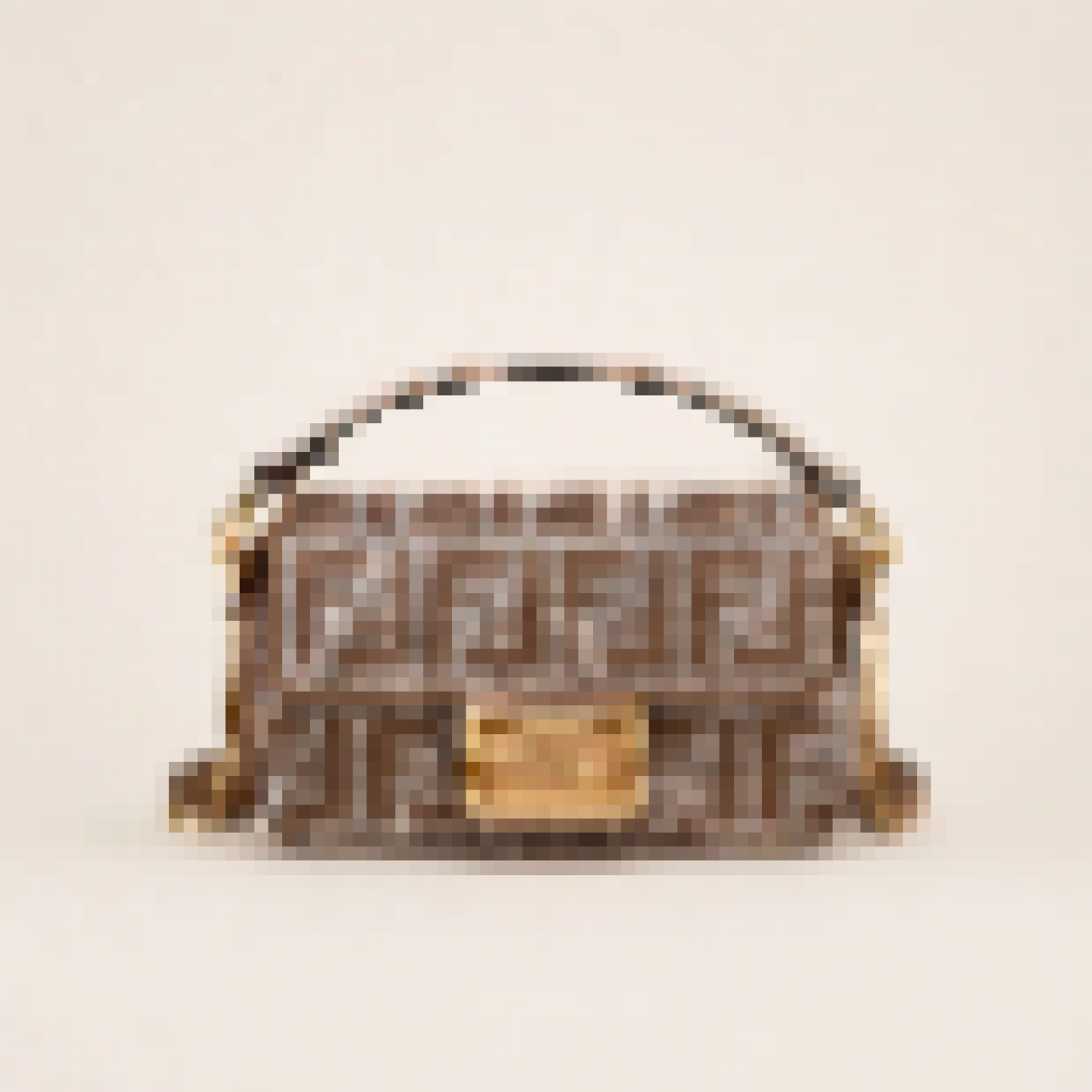 Mini Baguette Shoulder Bag with Chain Strap and Top Handle for Everyday Use