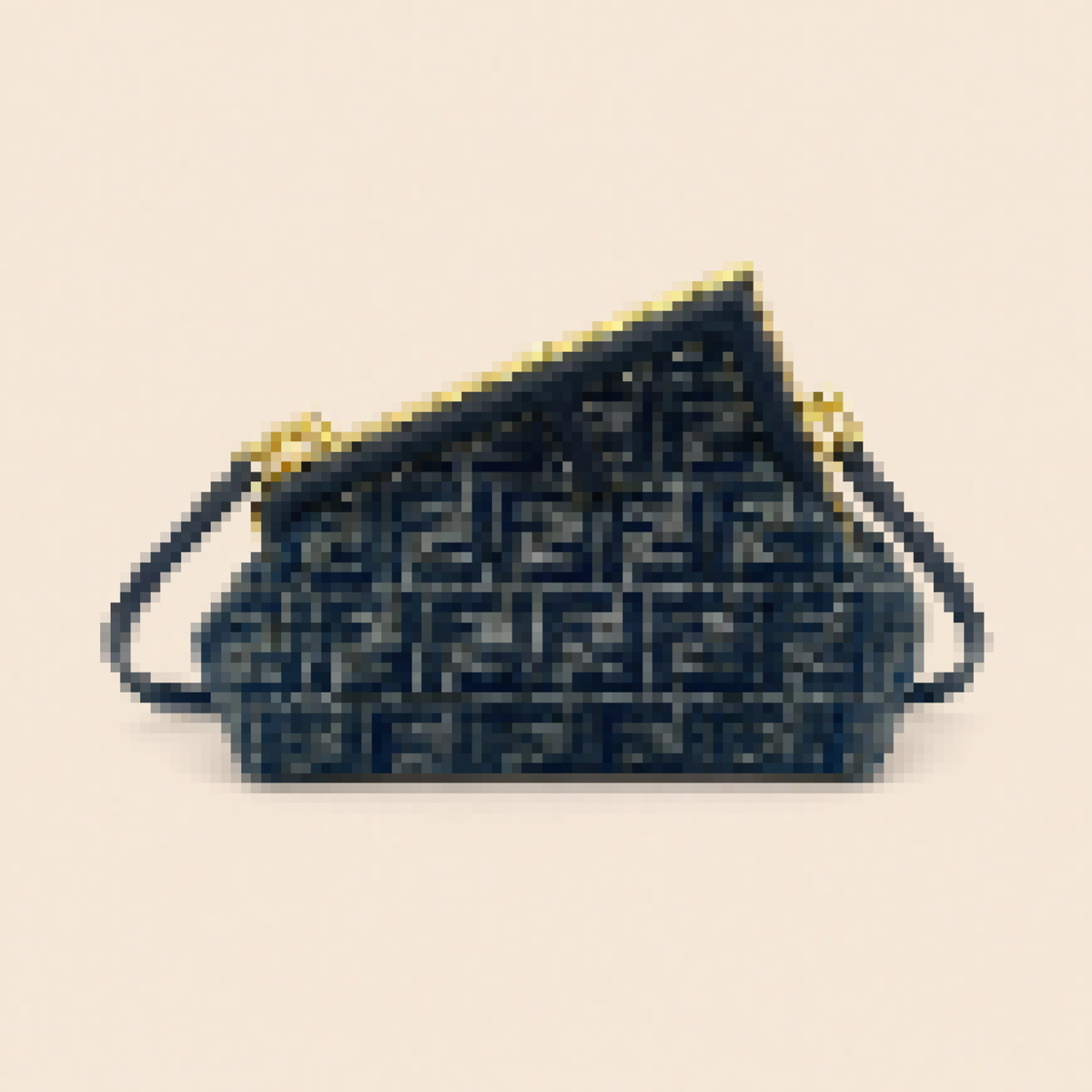 Compact Clutch Shoulder Bag with Frame Closure for Evening and Special Occasions