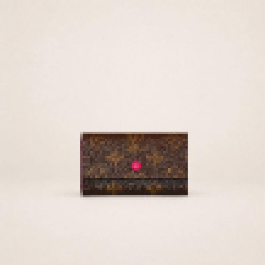 Classic Monogram Key Holder Wallet with Snap Closure for Everyday Carry