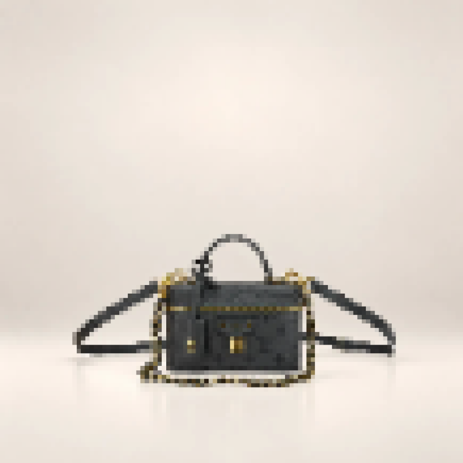 Mini Vanity Chain Bag – Women's Compact Shoulder Handbag with Detachable Strap
