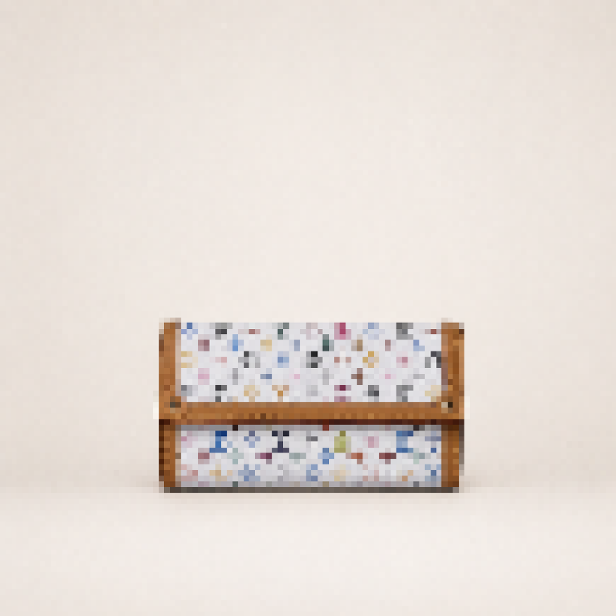 Luxury Monogram Print Long Wallet for Women, Elegant Slim Clutch Purse with Multiple Card Slots and Secure Button Closure