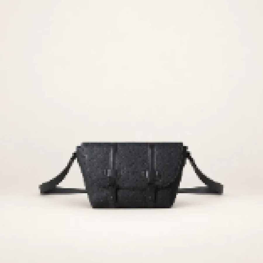 Monogram Messenger Bag – Men's Crossbody Shoulder Bag with Adjustable Wide Strap