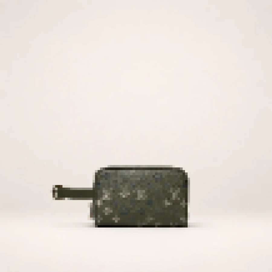 Monogram Travel Pouch – Unisex Dopp Kit with Zip Closure & Compact Design