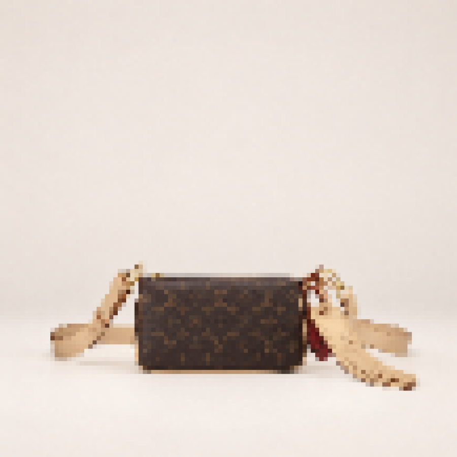 Monogram Mini Shoulder Bag – Women's Compact Crossbody Purse with Adjustable Strap