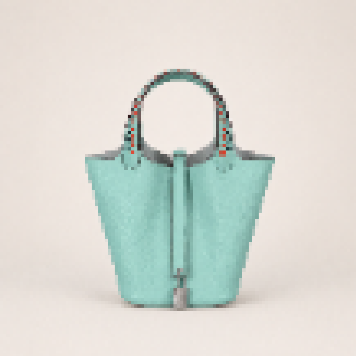 Bucket Tote Bag with Woven Top Handle for Daily Carry