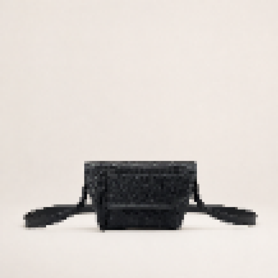 Monogram Mini Crossbody Bag – Unisex Compact Shoulder Purse with Adjustable Strap