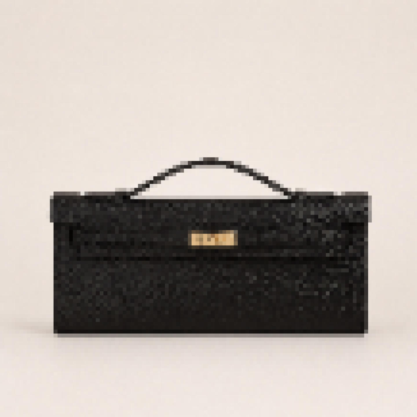 Structured Pochette Clutch Bag with Shoulder Strap for Evening Carry