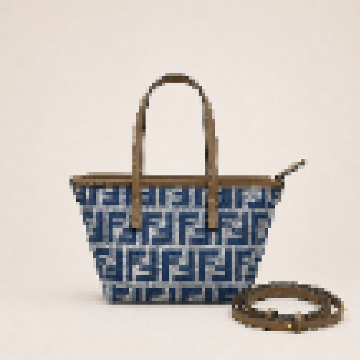 Mini Monogram Canvas Tote Bag – Structured Top Handle Everyday Designer-Inspired Handbag