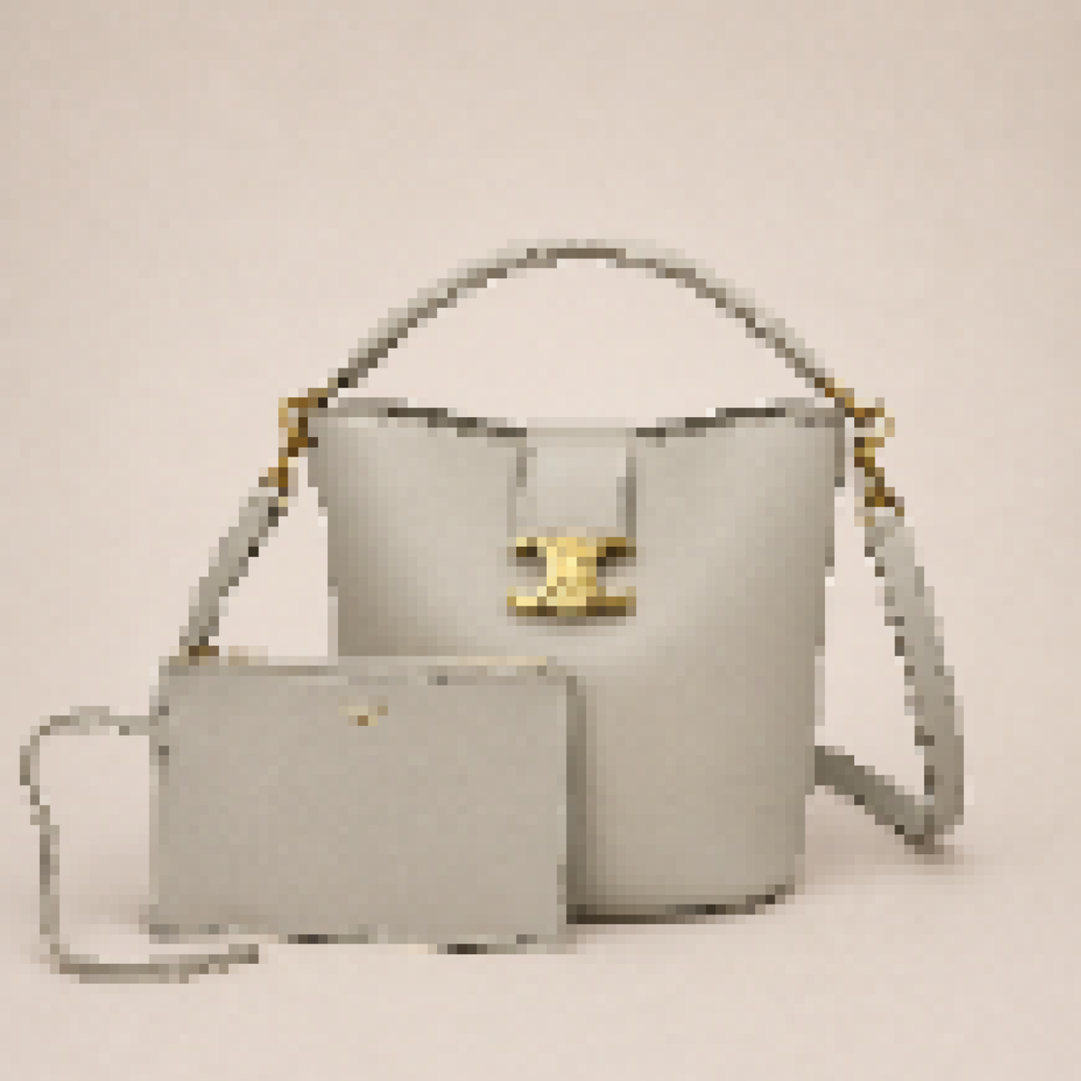 Medium Bucket Crossbody Bag with Top Handle and Pouch for Everyday Use