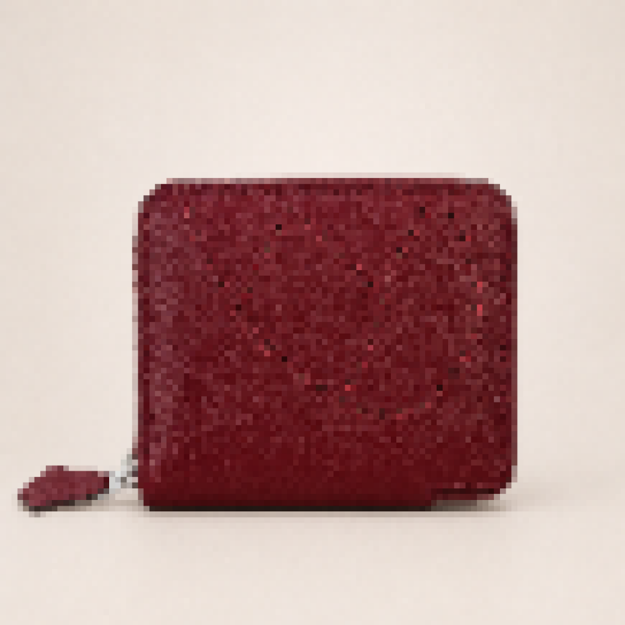 Minimalist Perforated Leather Zip Wallet – Compact Everyday Card Holder for Men & Women