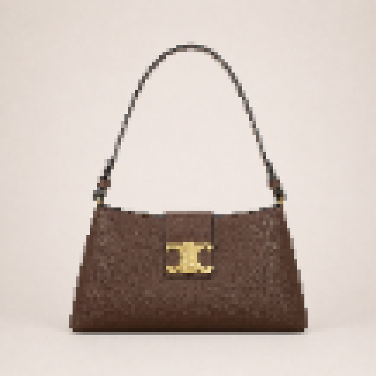 Structured Underarm Shoulder Bag with Statement Clasp for Everyday Use