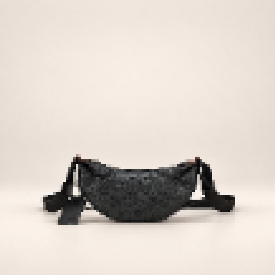 Monogram Half Moon Crossbody Bag – Women's Shoulder Purse with Minimalist Everyday Style