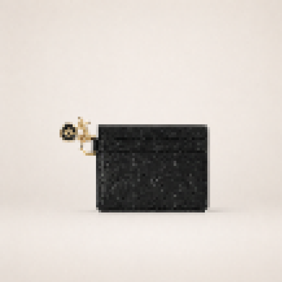 Women’s Embossed Leather Card Holder Wallet with Key Ring – Slim Minimalist Pocket Purse for Everyday Carry