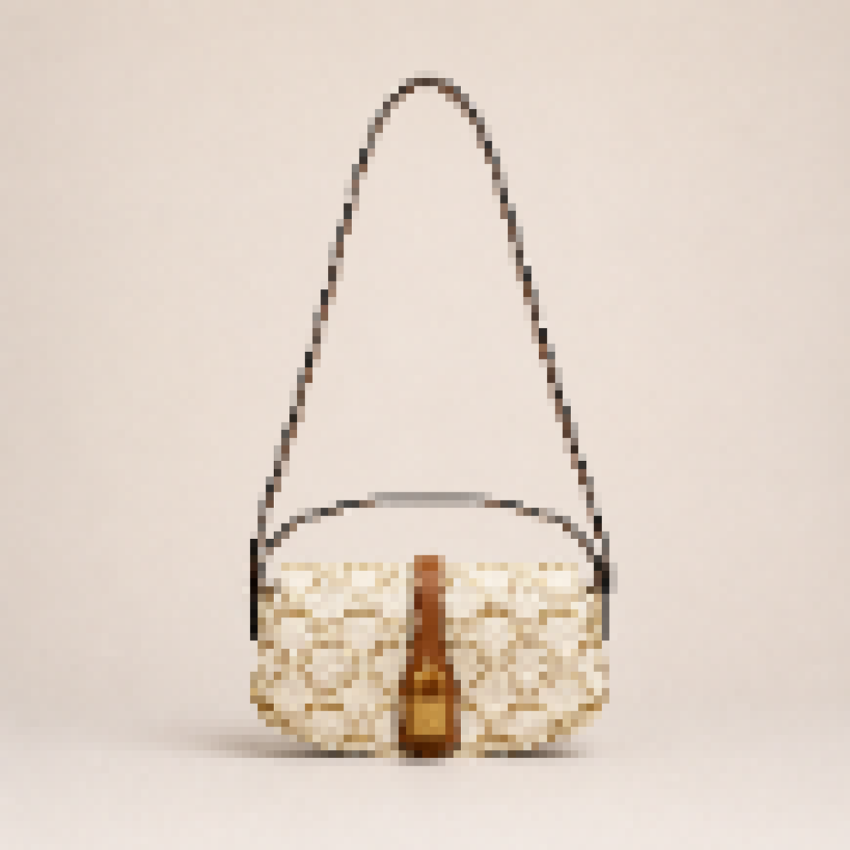 Compact Crescent Shoulder Bag with Lock Closure for Everyday Use