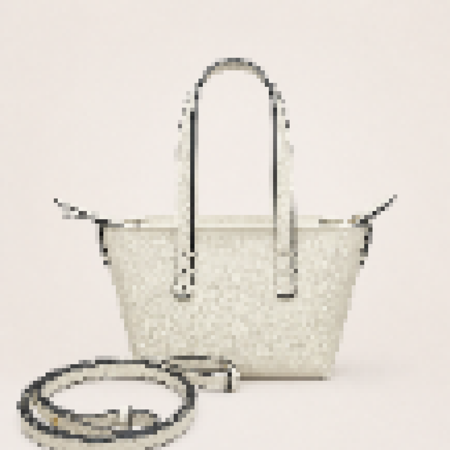 Mini Pebbled Leather Tote Bag with Crossbody Strap – Structured Designer Style Handbag for Women