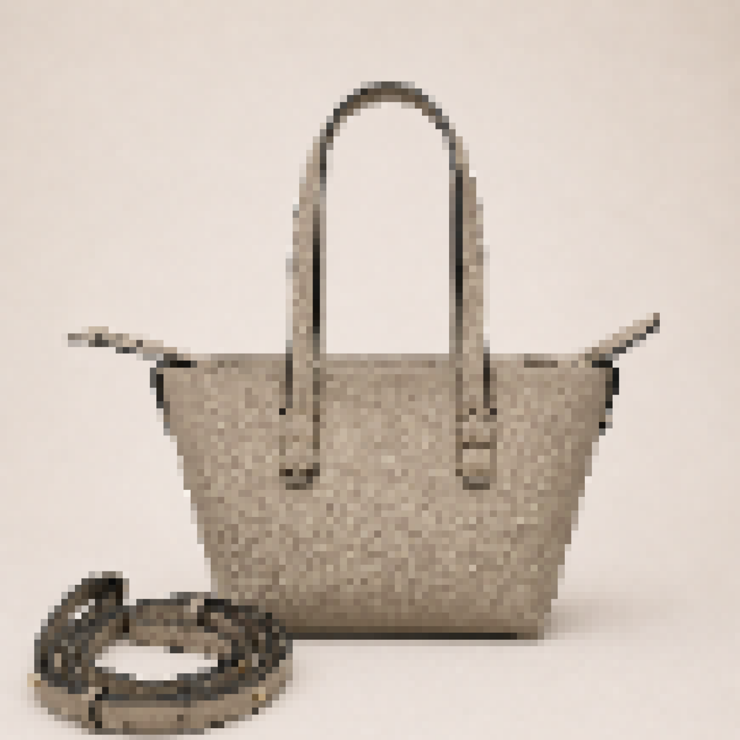 Mini Pebbled Leather Tote Bag with Crossbody Strap – Structured Designer Style Handbag for Women