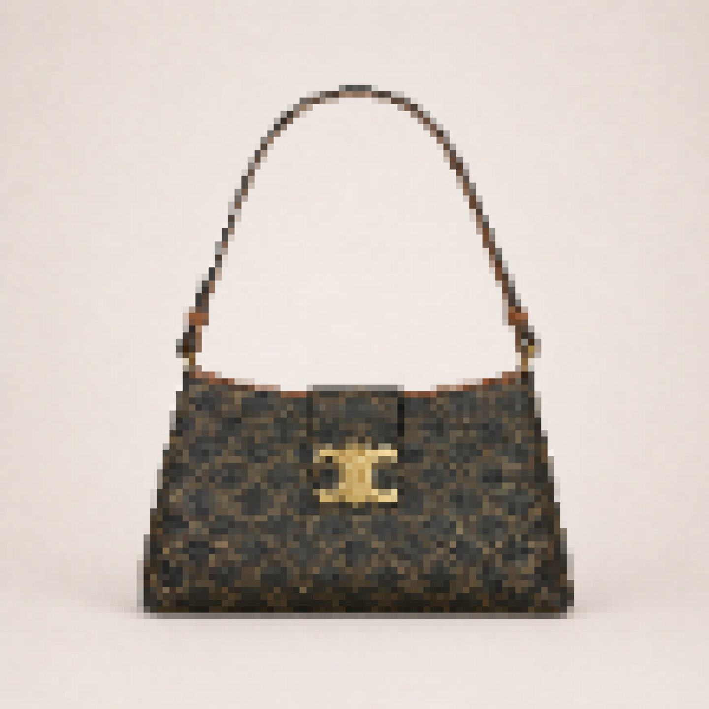 Structured Underarm Shoulder Bag with Statement Clasp for Everyday Use