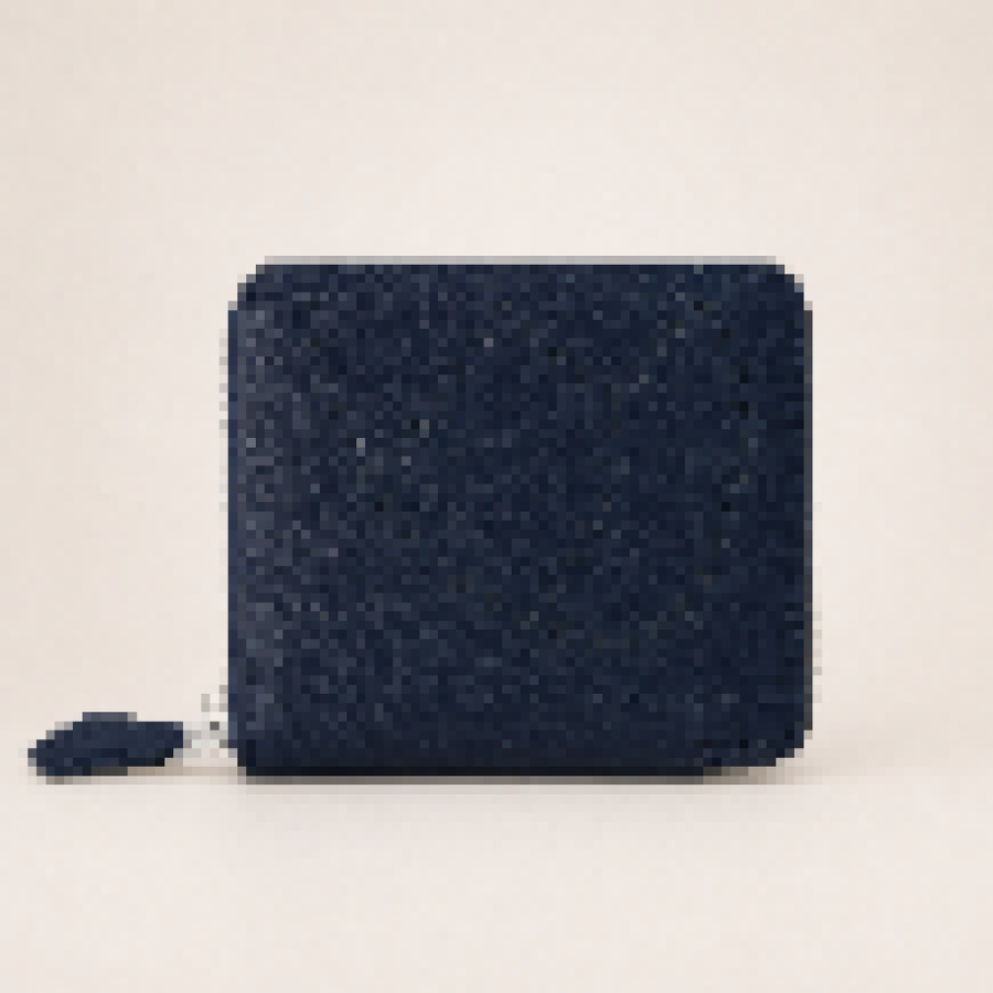 Minimalist Perforated Leather Zip Wallet – Compact Everyday Card Holder for Men & Women